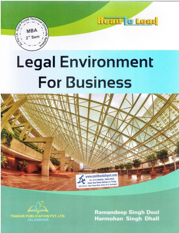 Thakur Legal Environment for Business MBA 2nd Sem PTU