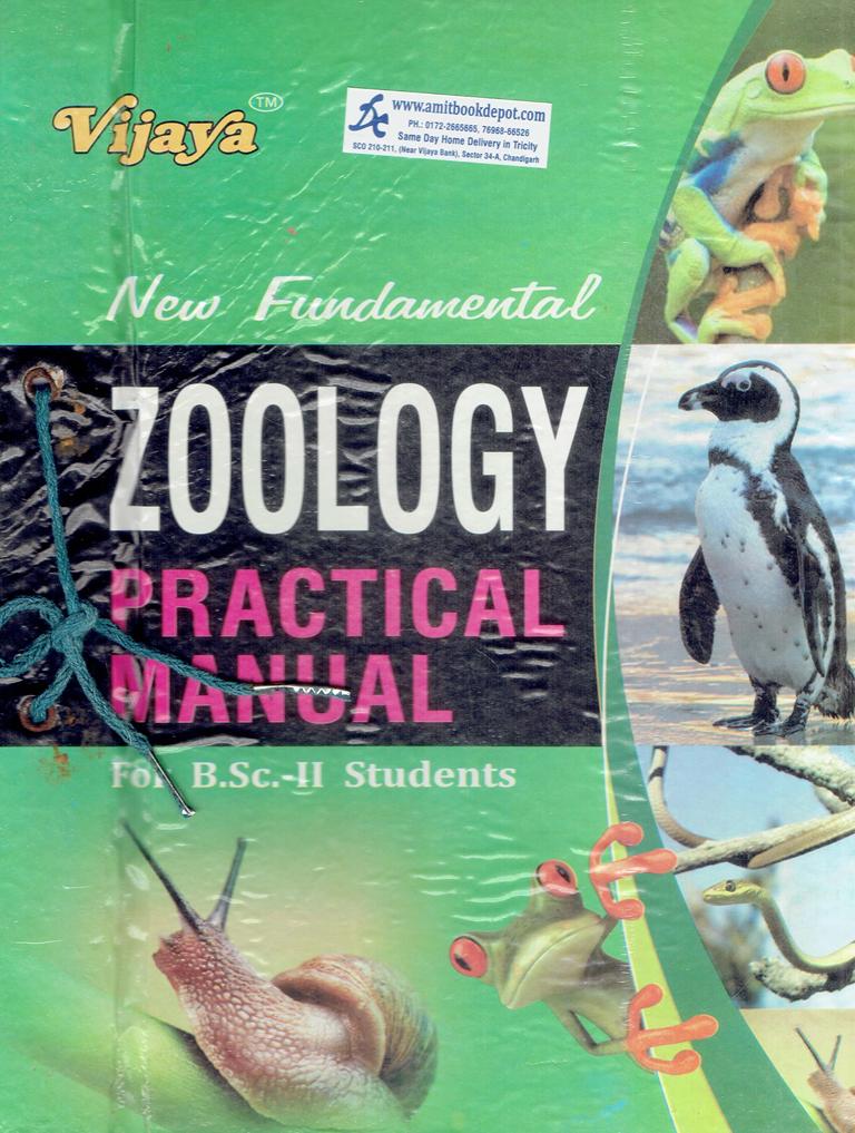 Vijaya New Fundamental Zoology Practical Manual for BSc 3rd and 4th Sem PU