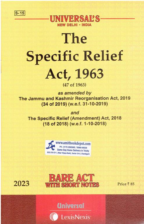 Universal Bare Act The Specific Relief Act 1963