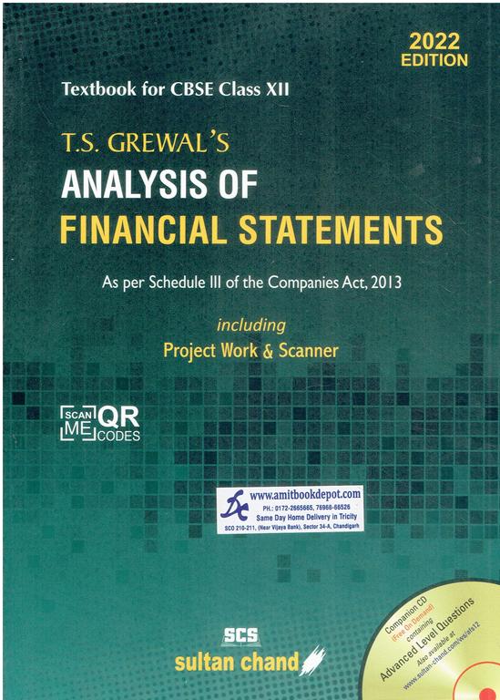 T S Grewal Analysis of Financial Statements for Class 12th