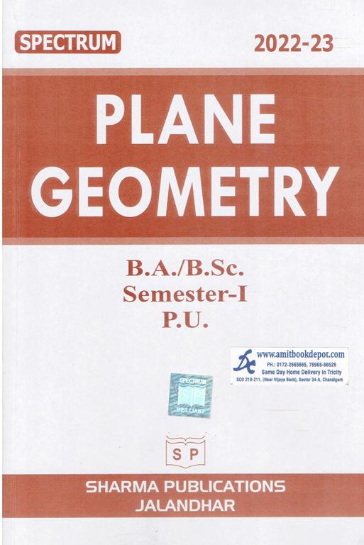 Spectrum Plane Geometry BA and BSC 1st Semester PU Chandigarh