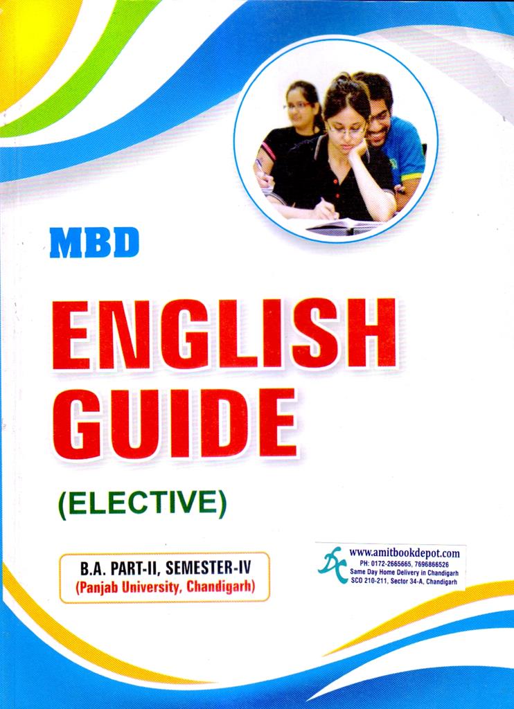 MBD English Guide Elective BA 4th Sem PU