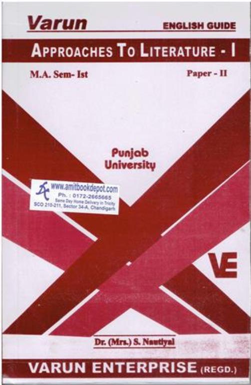 Varun English Guide Approaches to Literature 1 for MA 1st Sem Paper 2 PU (NEW)