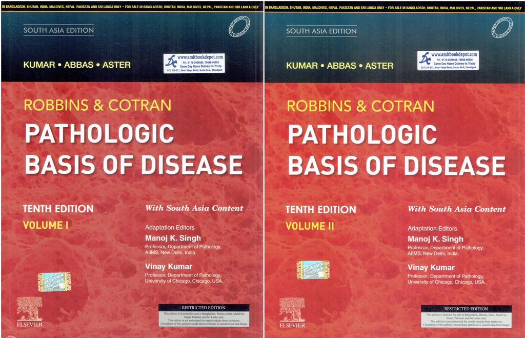 Elsevier Robbins and Cotran Pathologic Basis of Disease South Asia Edition (Set of Two Volumes)