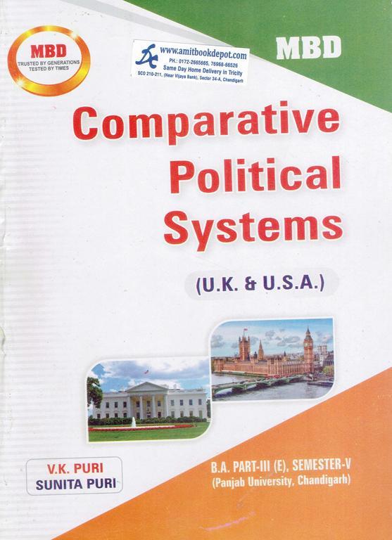 MBD Comparative Political Systems (English) BA 5th Semester PU Chandigarh