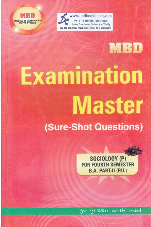 MBD Examination Master Sociology BA 4th Semester PU (Punjabi Medium)