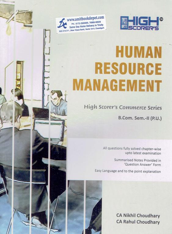 High Scorer Human Resource Management BCom 2nd Semester PU Chandigarh