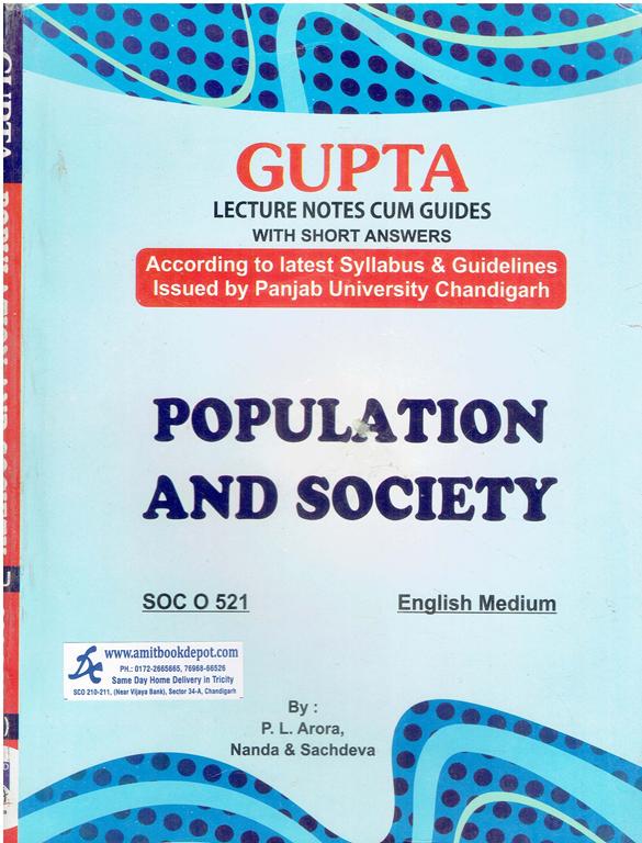 Gupta Population and Society for MA Sociology 2nd Semester PU English Medium