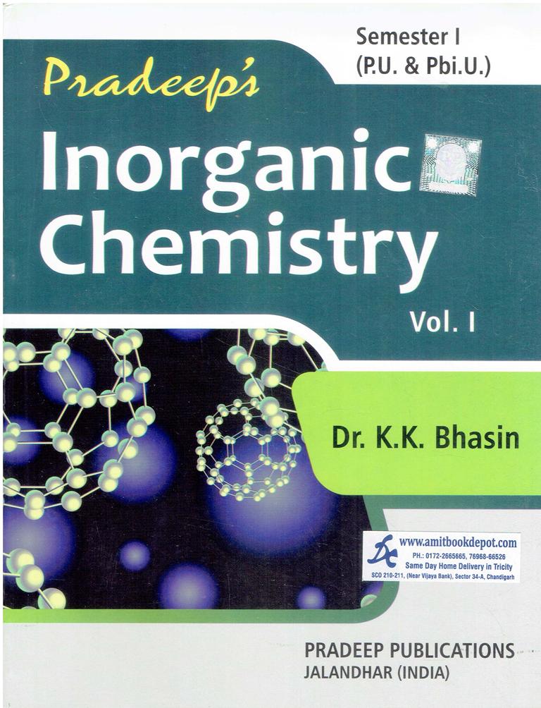 Pradeep Inorganic Chemistry Vol 1 BSc 1st Semester PU Chandigarh