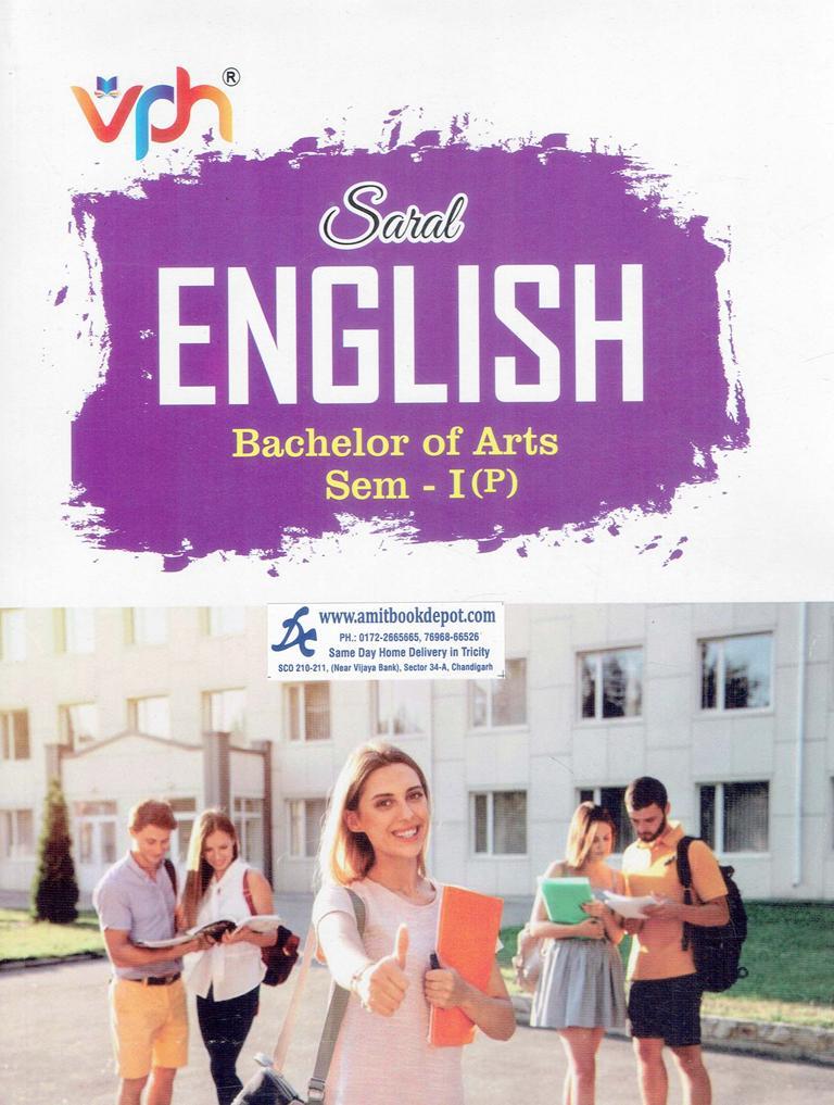 Vohra Saral English for BA 1st Semester Panjab University Chandigarh(Panjabi Medium)