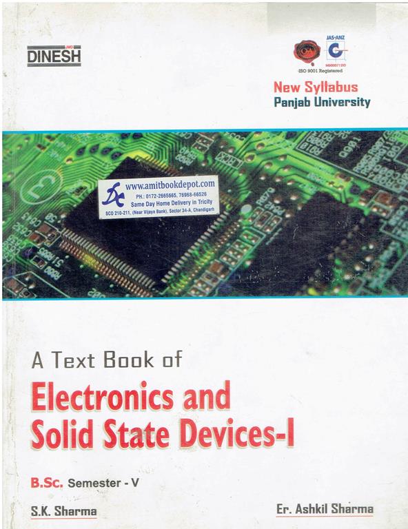 A Text Book of Electronics and Solid State Devices 1 BSc 5th Semester PU Chandigarh