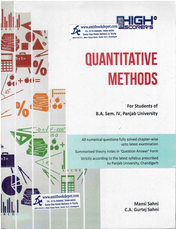 High Scorer Quantitative Methods for BA 4th Semester PU