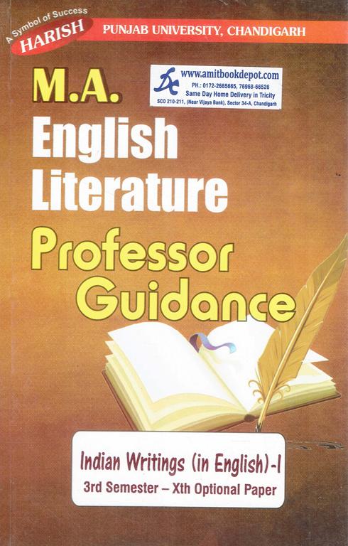 Harish Professor Guidance Indian Writings  in English 1 MA 3rd Sem 10th Optional Paper (NEW)