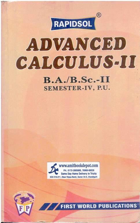 Rapidsol Advanced Calculus 2 for BA and BSc 4th Sem PU Chandigarh