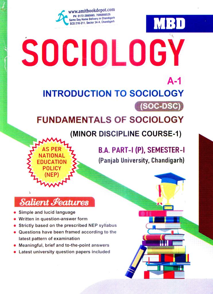 MBD Sociology Guide BA 1st Sem PU (Punjabi Medium)