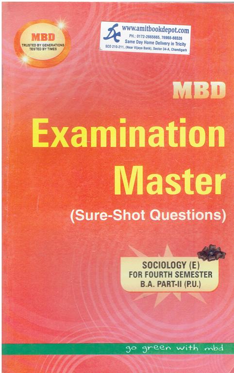 MBD Examination Master Sociology BA 4th Semester PU