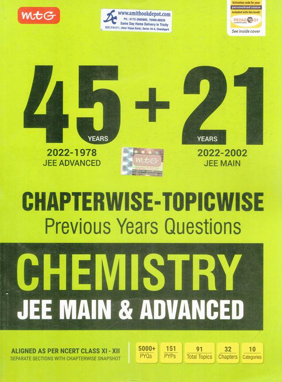 JEE Main And Advanced Chemistry (45+21) Years Chapterwise Topicwise