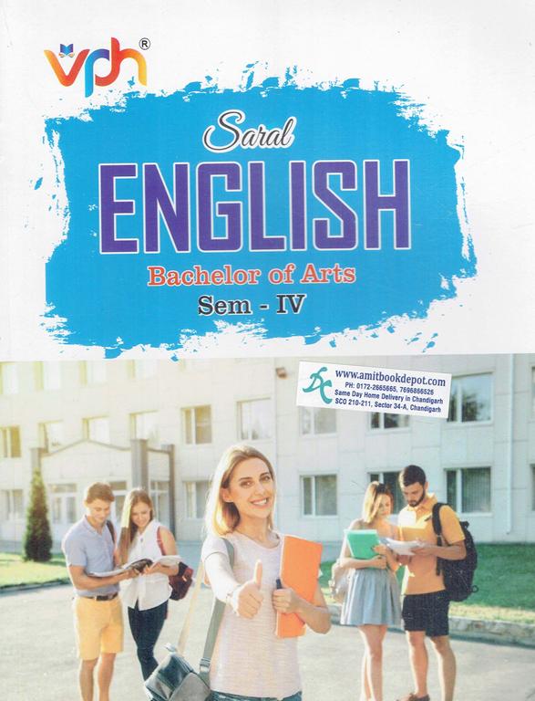 Vohra Saral English BA 4th Semester PU Chandigarh