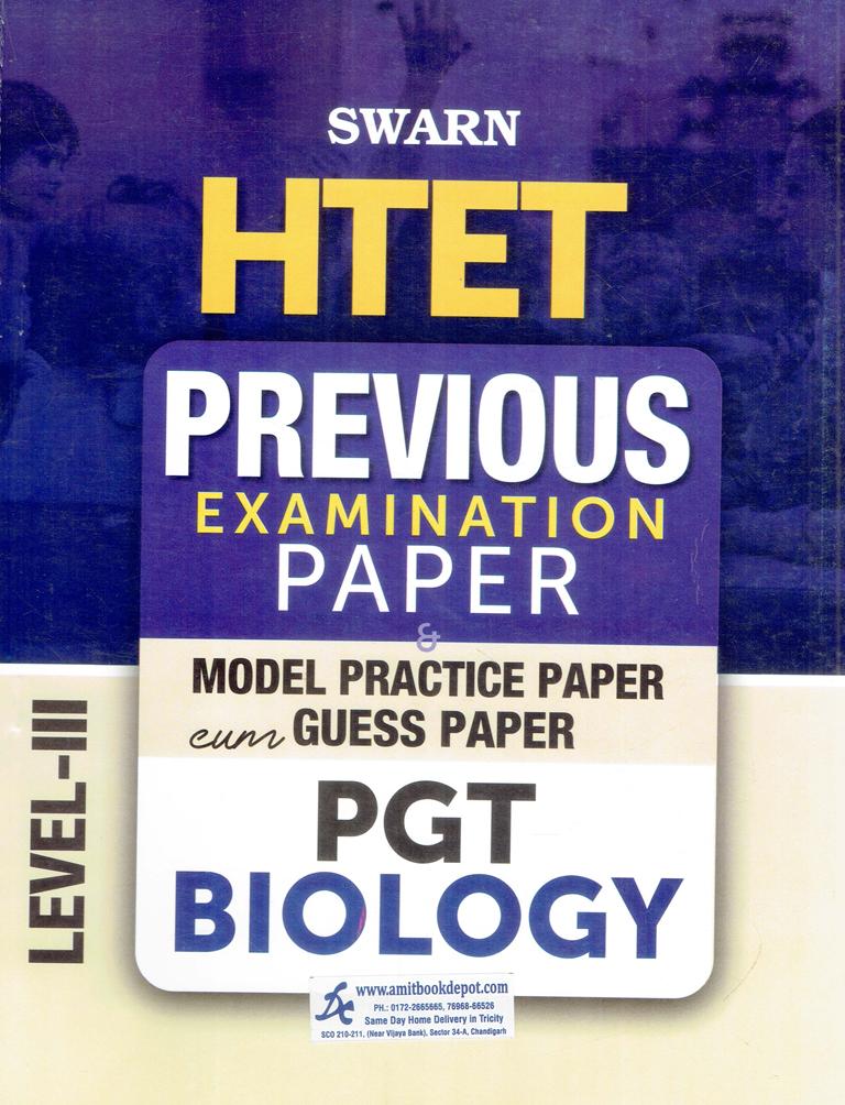 Swarn HTET Previous Examination Paper Level 3 PGT Biology