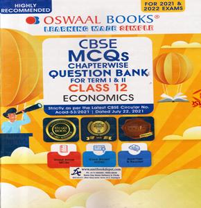 Oswaal CBSE MCQ Chapterwise Question Bank Economics for Class 12th