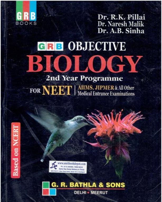 GRB Objective Biology 2nd Year for NEET and All Other Medical Entrance Examinations