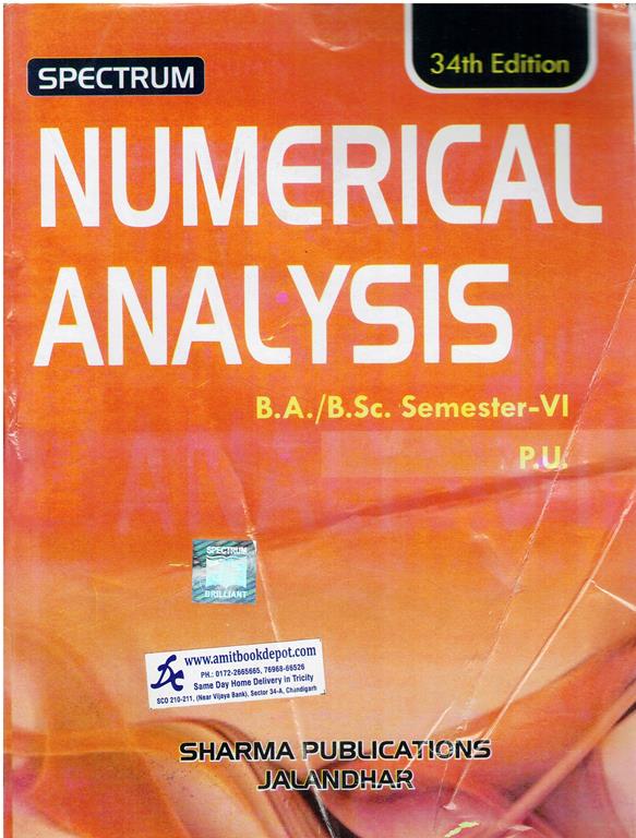 Spectrum Numerical Analysis BA and BSc 6th Semester PU Chandigarh