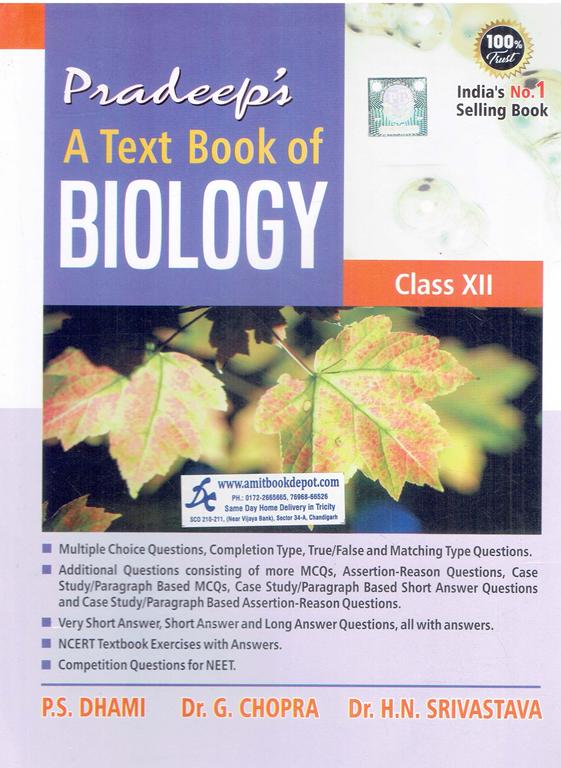 Pradeep A Text Book of Biology for Class 12th