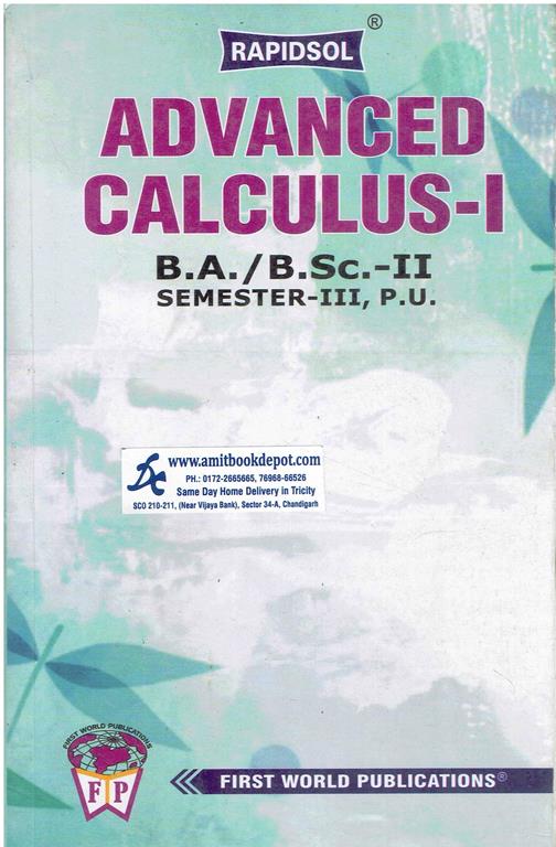 Rapidsol Advanced Calculus 1 for BA and BSc 3rd Semester PU