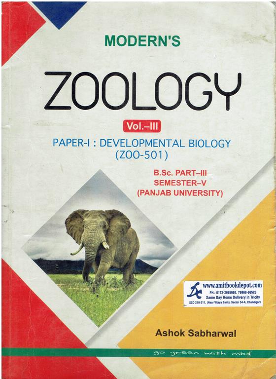 Modern Zoology Vol 3 Paper 1 Development Biology BSc 5th Semester PU Chandigarh