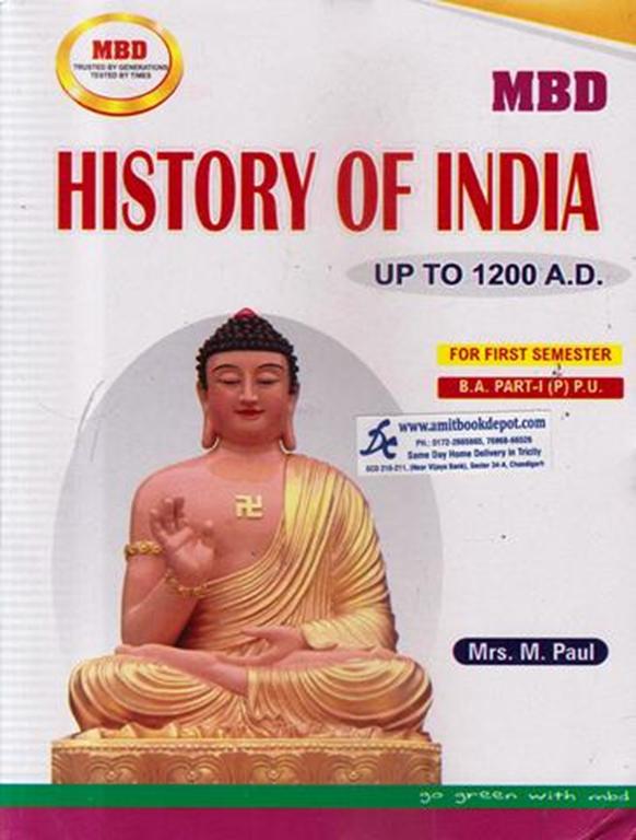 History of India upto 1200 AD BA 1st Semester PU (Punjabi Medium)