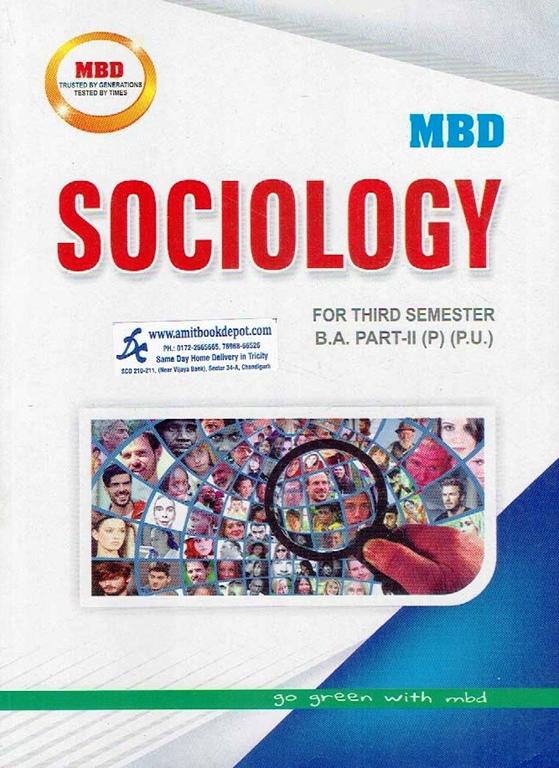 MBD Sociology BA 3rd Sem PU Chandigarh (Punjabi Edition)