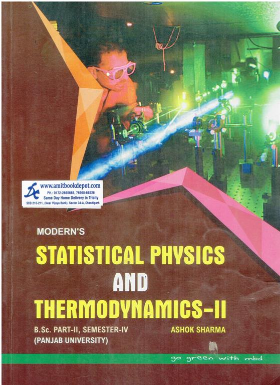 Modern Statistical Physics And Thermodynamics 2 BSc 4th Semester PU Chandigarh