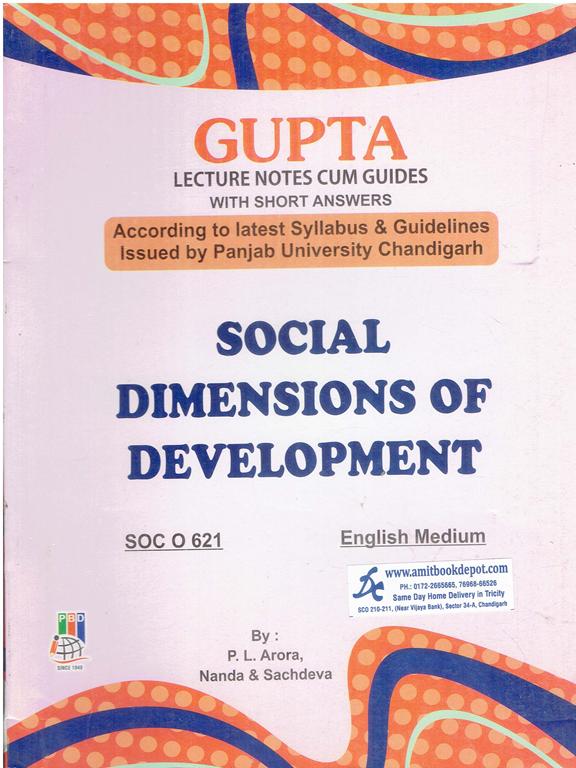 Social Dimensions of Development for MA Sociology 4th Semester PU English Medium