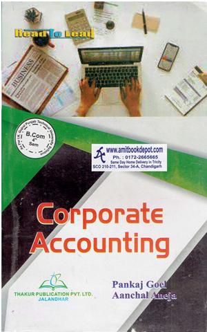 Corporate Accounting BCom 4th Sem PTU