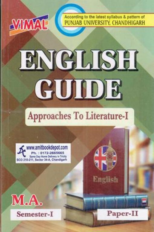 Vimal English Guide Approaches To Literature 1 for MA 1st Sem Paper 2 PU