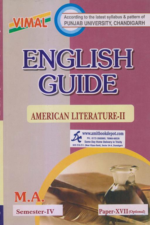 Vimal English Guide American Literature 2 MA 4th Sem Paper 5