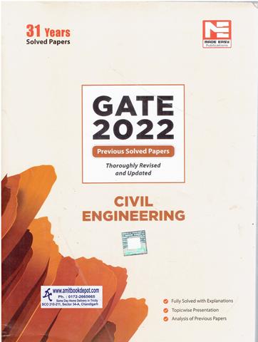 Gate 2022 Civil Engineering Previous 31 Years Solved Papers