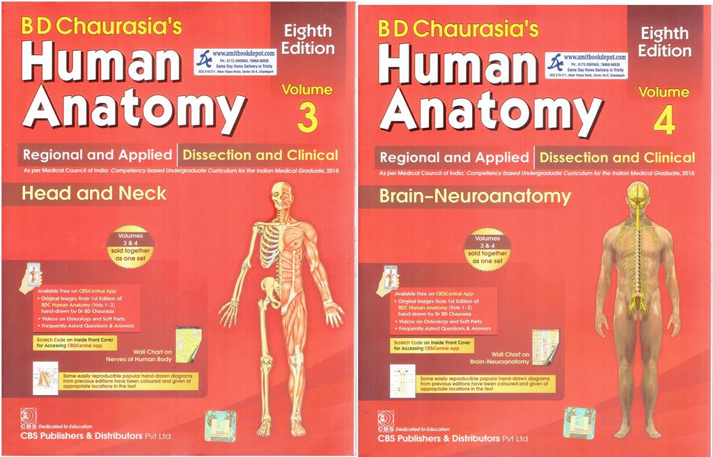 CBS Human Anatomy Vol 3 Head and Neck and Vol 4 Brain Neuroanatomy