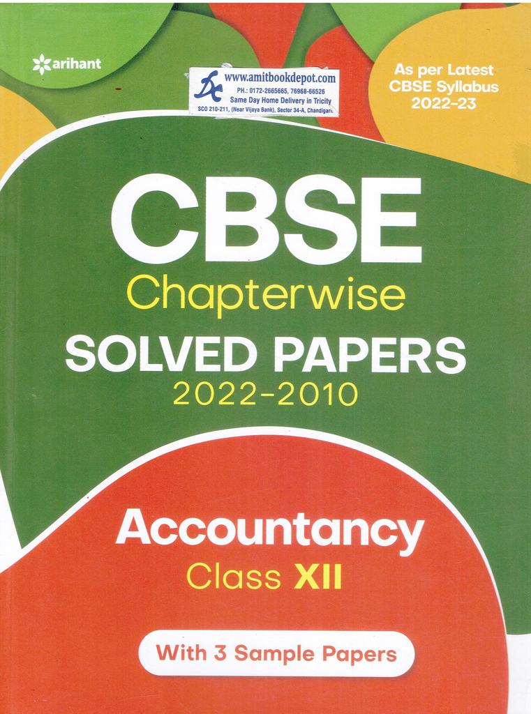 CBSE Chapterwise Solved Papers Accountancy for Class 12th (NEW)