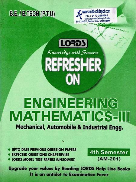 Lords Refresher on Engineering Mathematics 3 ME | AE | IE 4th Sem PTU (OLD)