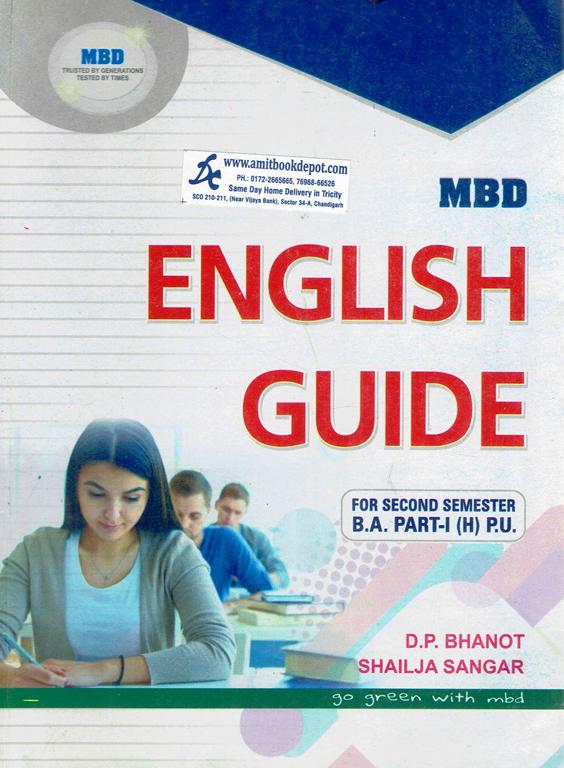 MBD English Guide BA 2nd Sem PU (Hindi Medium)