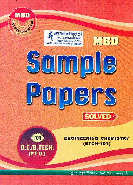 MBD Sample Paper Engineering Chemistry for BE and BTech PTU