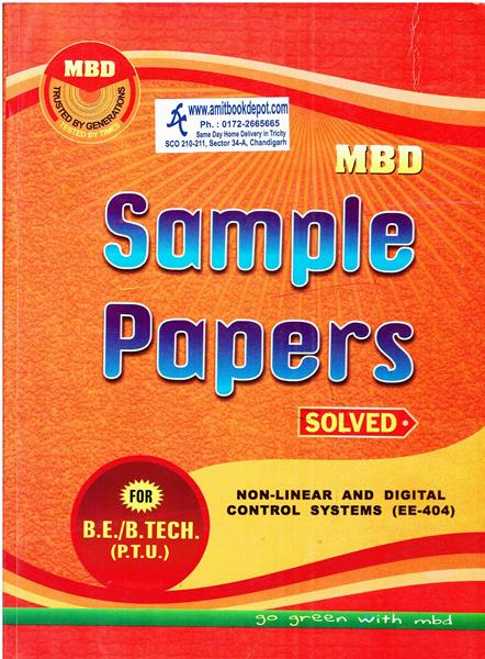 MBD Sample Paper Non-Linear and Digital Control Systems for BTech 6th and 8th Sem PTU