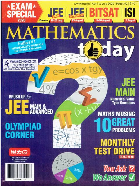 Mathematics Today Monthly Magazine (April to July 2020) (NEW)