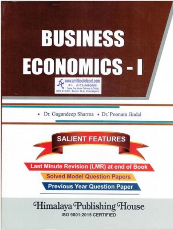 Himalaya Business Economics 1 for BCOM 1st Semester PU Chandigarh