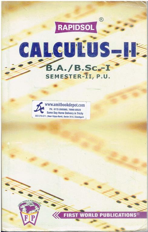 Rapidsol Calculus 2 BA and BSc for 2nd Sem PU Chandigarh