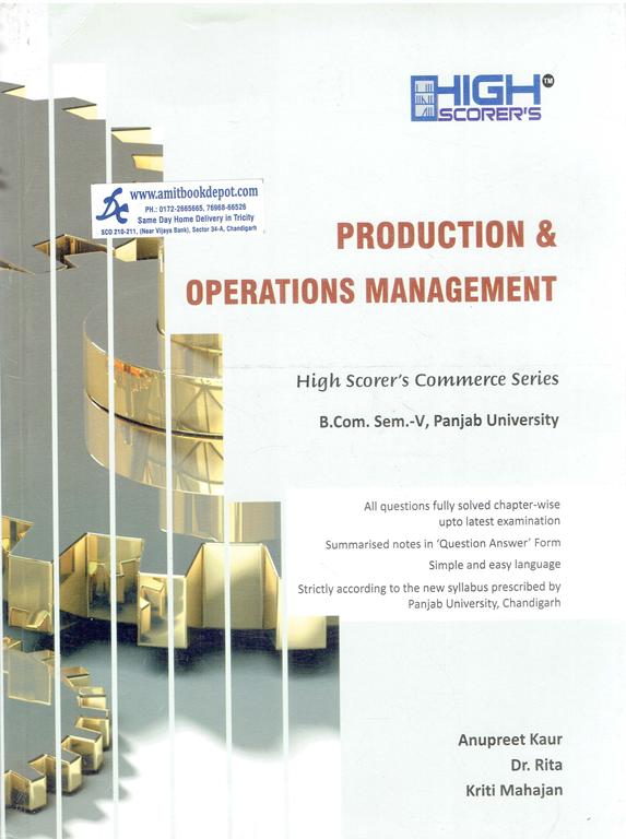 High Scorer Production and Operations Management BCom 5th Semester PU Chandigarh