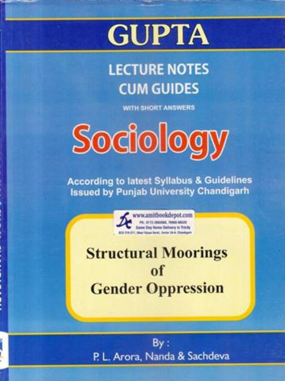 Structural Moorings Gender Oppression for MA Sociology 2nd Semester PU Punjabi Medium