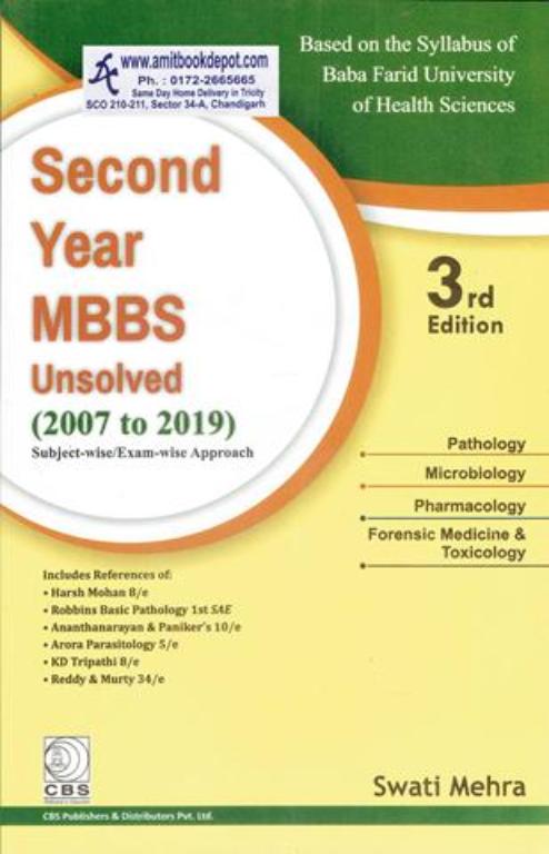 Second Year MBBS Unsolved 2007 to 2019