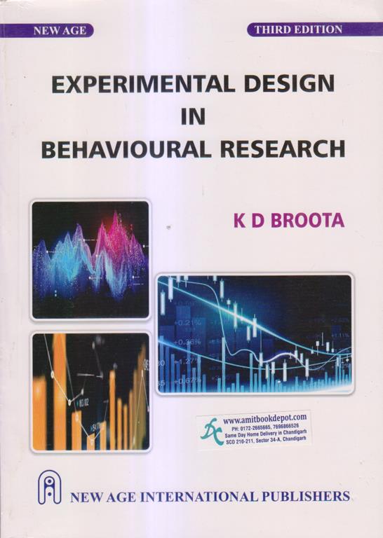 New Age Experimental Design In Behavioural Research by K D BROOTA    3rd Edition